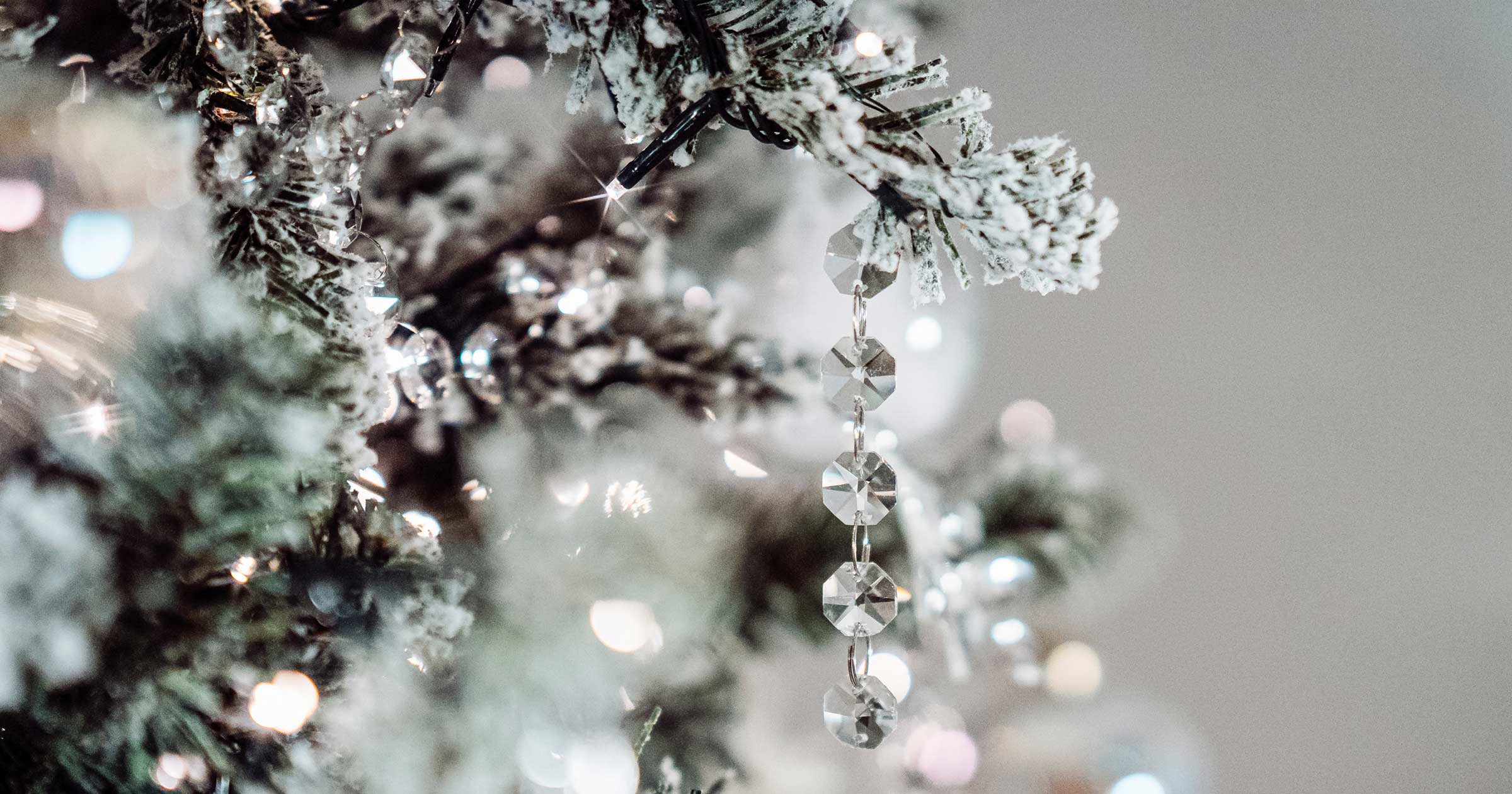 Crystal drop decoration.